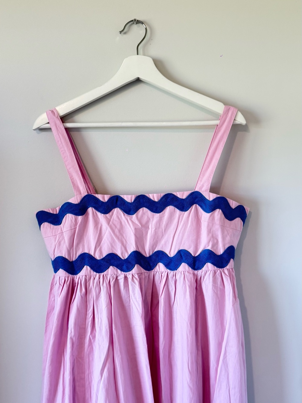 NWT PETAL & PUP Reece Rickrack Trim Midi Dress Vacation Travel Party Women L - Picture 7 of 15